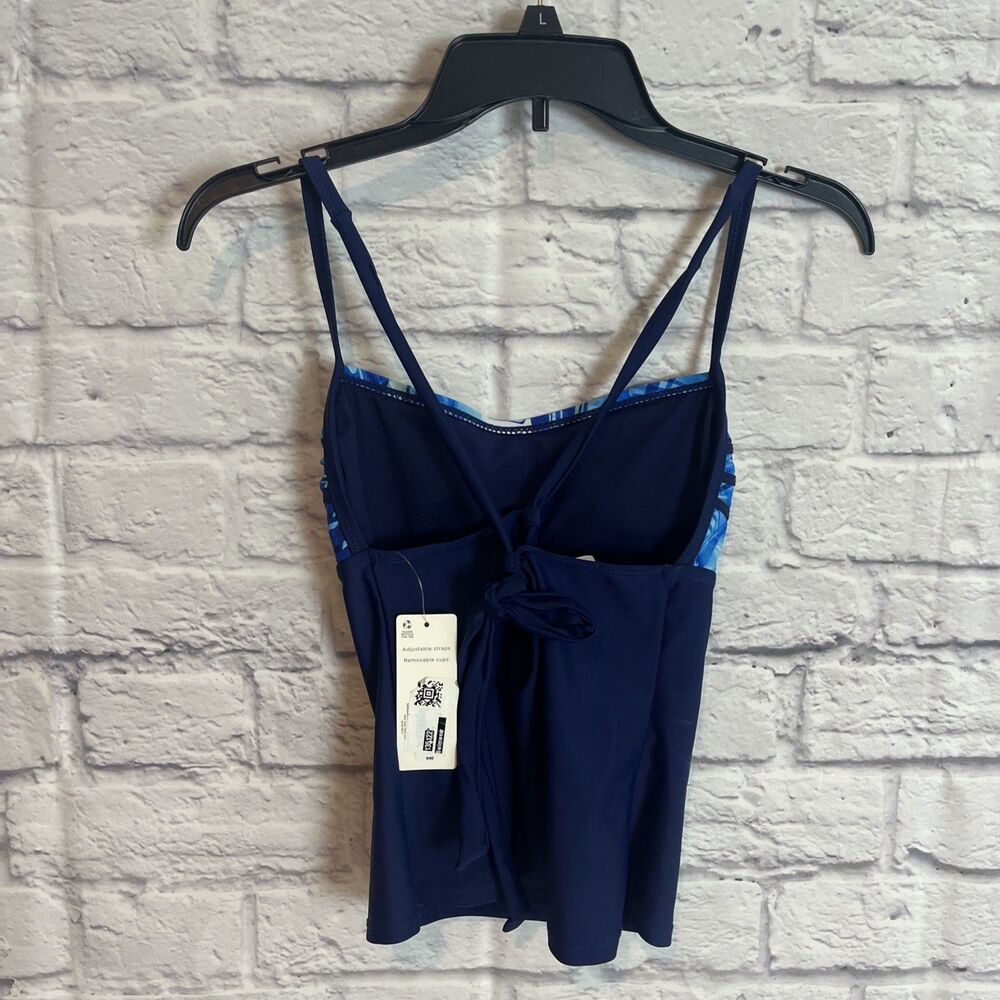 Peyton & Parker Women’s NWT Blue Swim Tankini Top Size XS - Picture 3 of 6